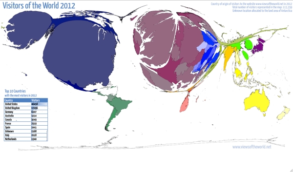 Hennig's Maps' Online Visitors 2012