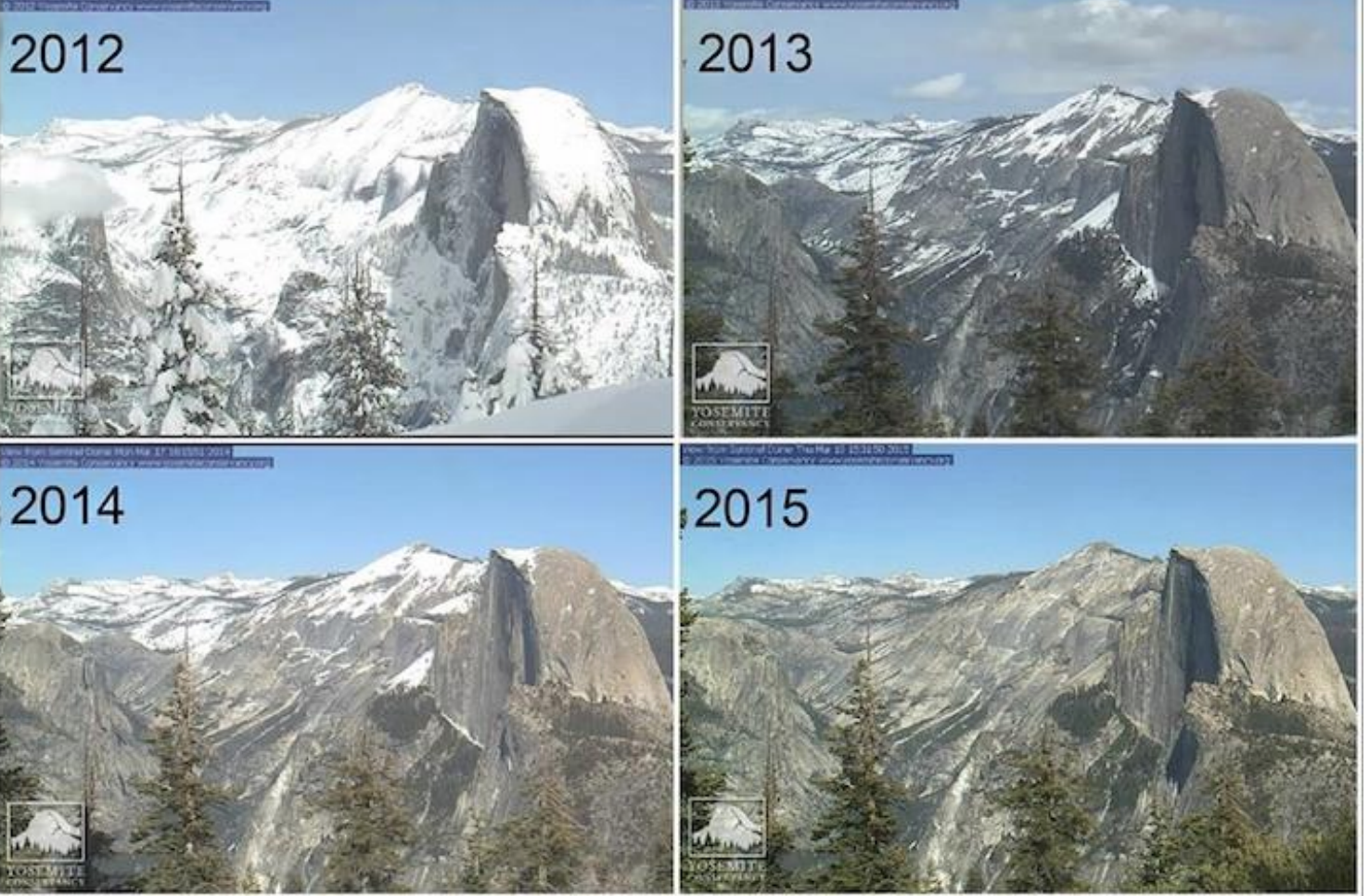 Yosemite Conservancy--Half Dome's Snow Pack