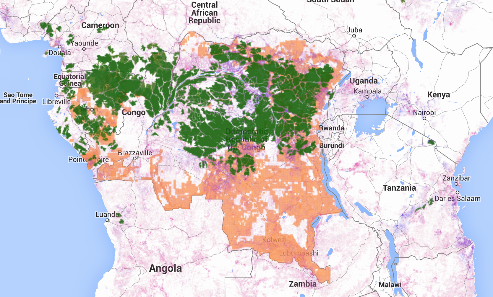 deforestation in Central Africa